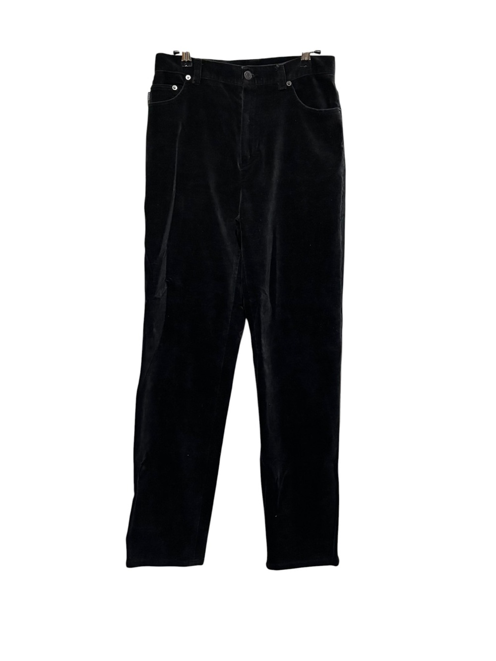 Lauren Ralph Lauren Velvet Charcoal Grey Straight Leg Cotton Pants Size 6
